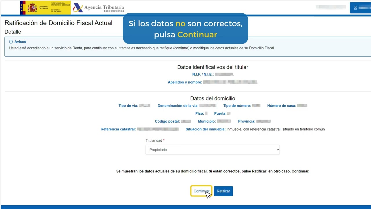 cambiar domicilio fiscal declaracion renta
