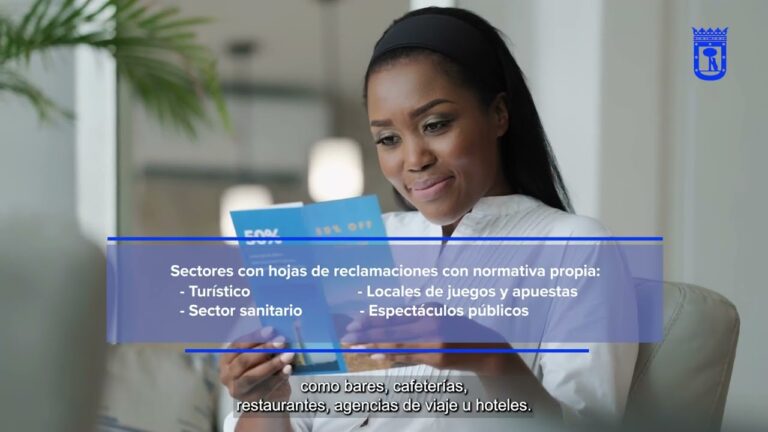 cartel hojas de reclamaciones comunidad de madrid
