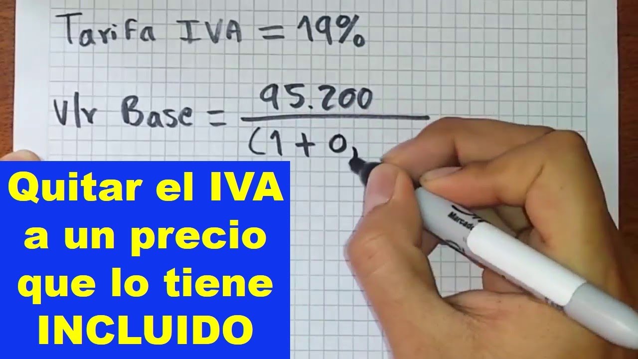 como calcular el precio sin iva de un producto