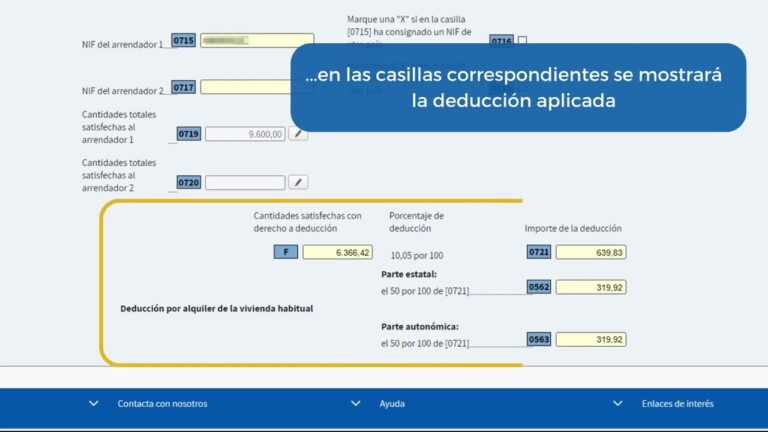 como deducir el alquiler en la renta