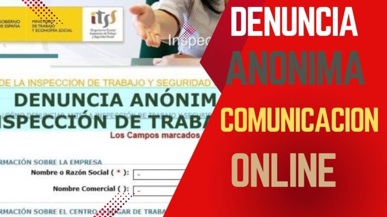 como enviar una inspeccion de trabajo anonima