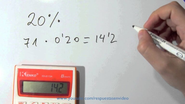 como quitar el 20 por ciento a una cantidad