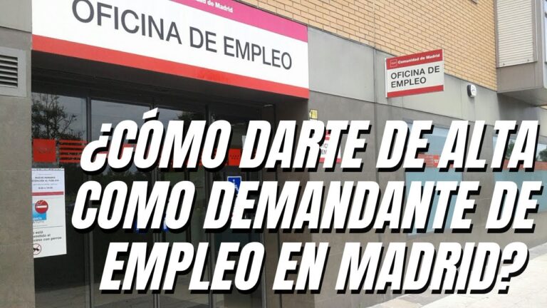 darme de alta en el paro online madrid
