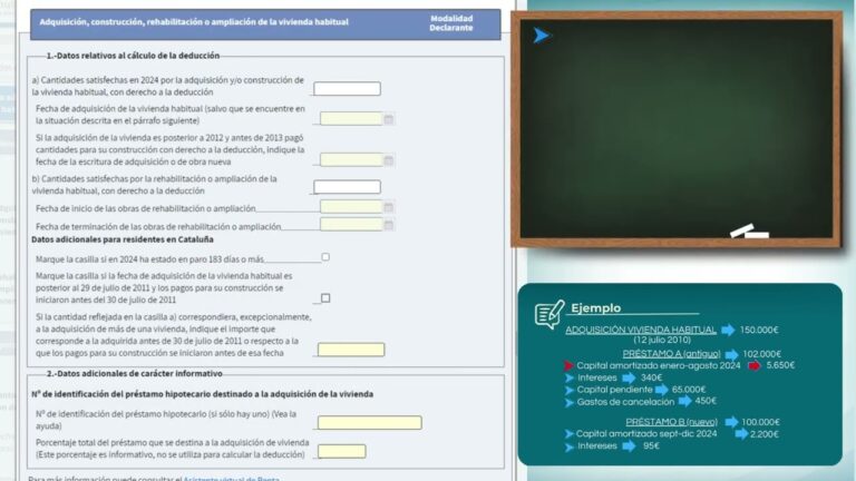 deducción por adquisición de vivienda habitual ejemplo