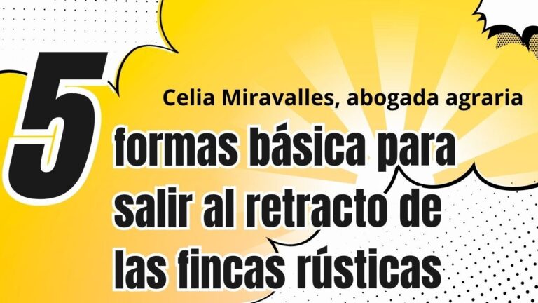 derecho de tanteo y retracto en fincas rústicas