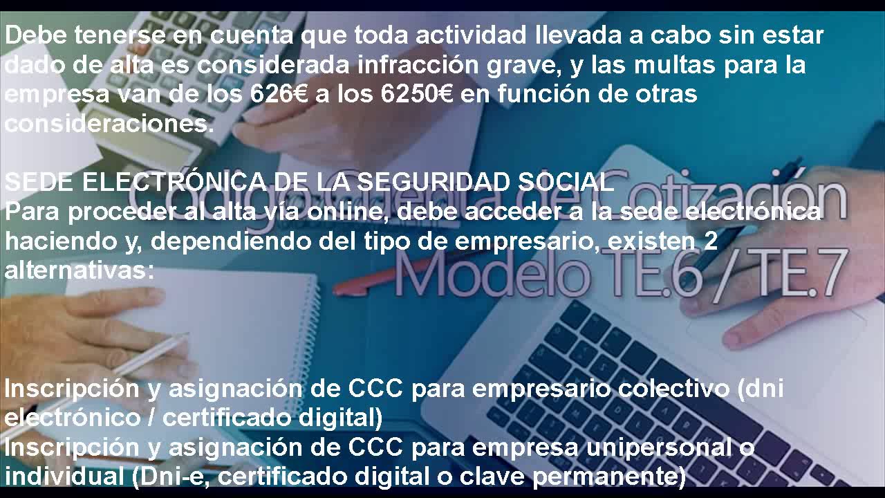 ejemplo código de cuenta de cotización a la seguridad social