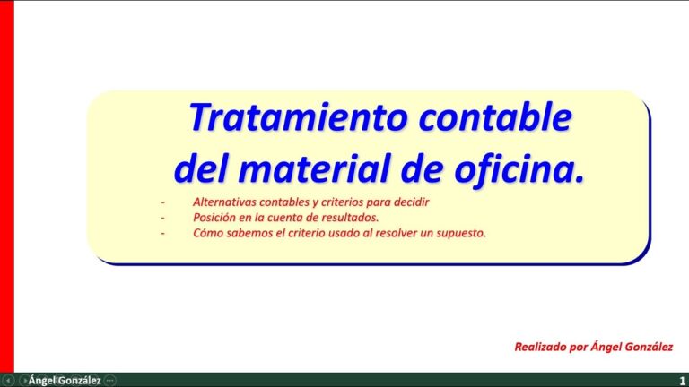 en que cuenta se contabiliza el material de oficina