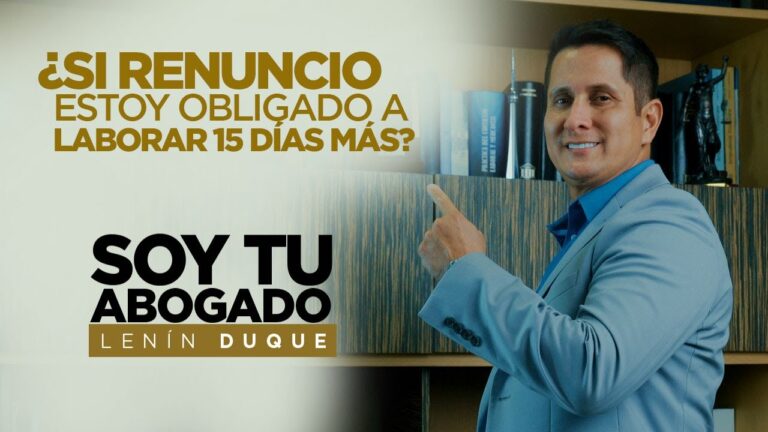 es obligatorio avisar a la empresa con 15 dias de antelacion