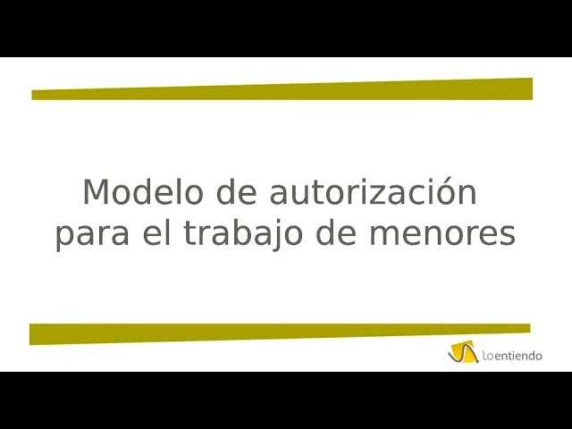 modelo autorización para trabajar con 17 años