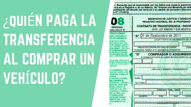 quien paga la transferencia de un vehiculo